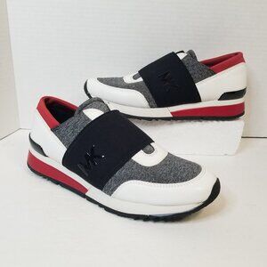 Michael Kors Retro Red White Black Slip on Trainer Sneaker women’s size us 6